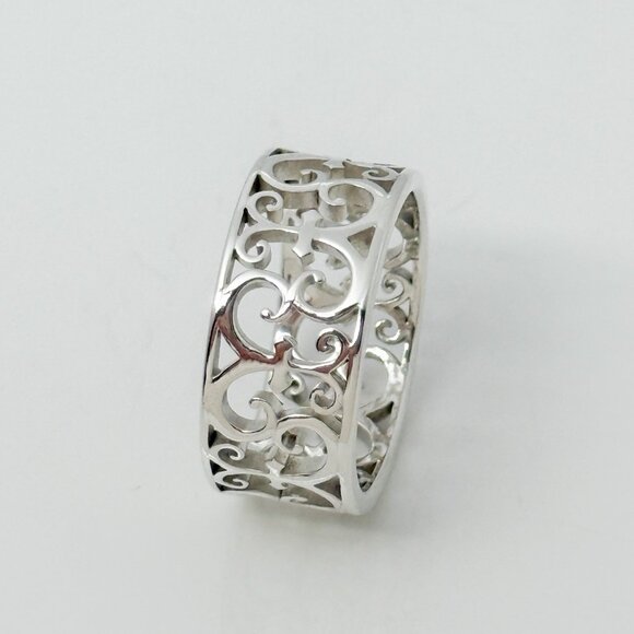 Size 7 Tiffany Venezia Enchant Filigree Ring in Sterling Silver - Picture 4 of 6
